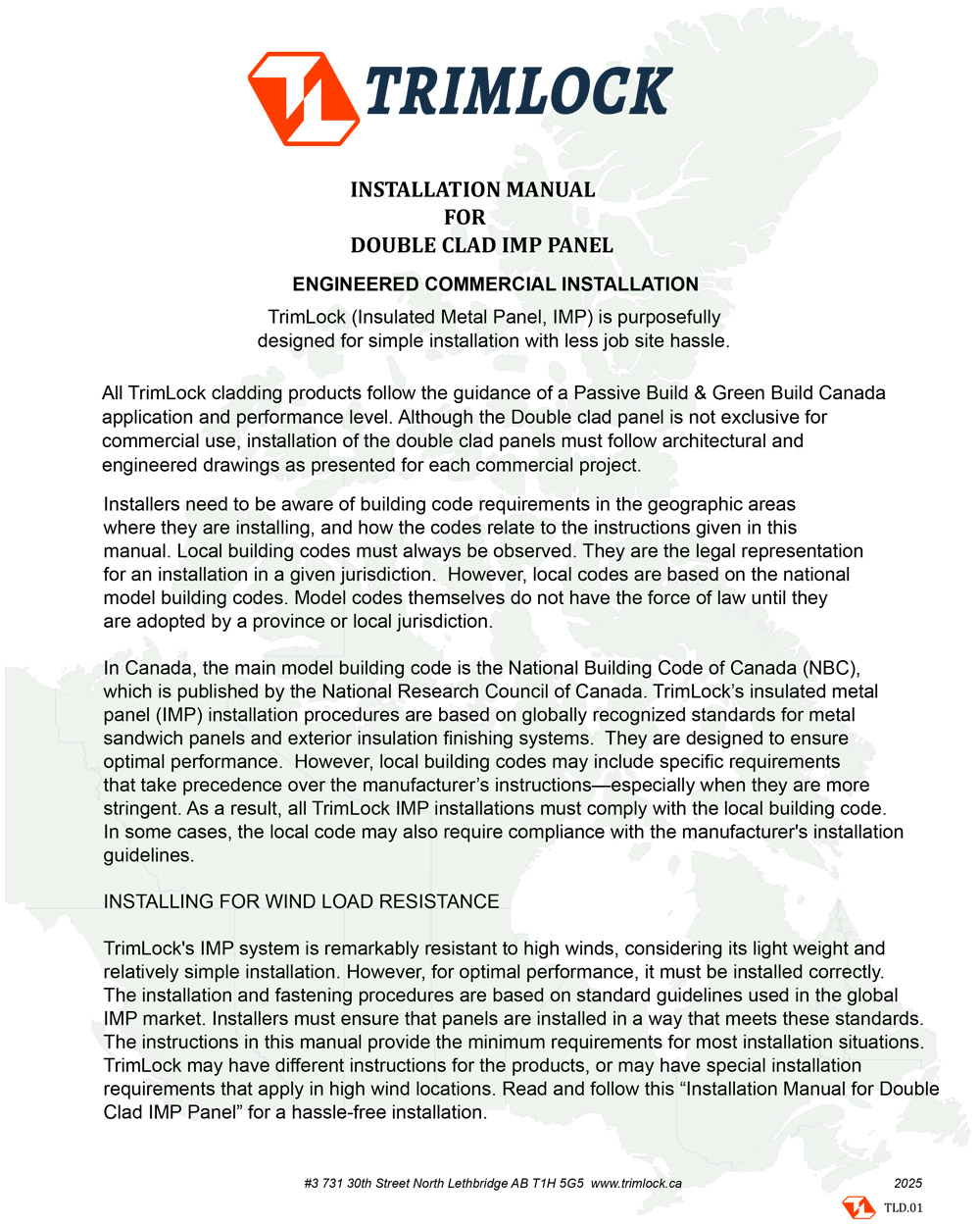 Installation Manuals - Double Clad Siding - Trimlock - Alberta, Canada